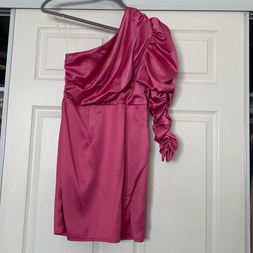 One shoulder cocktail dress